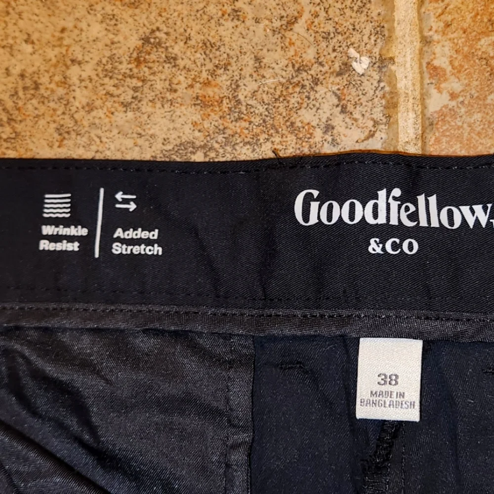 Goodfellow's Men's stretch tech shirts black size 38 - Picture 2 of 8